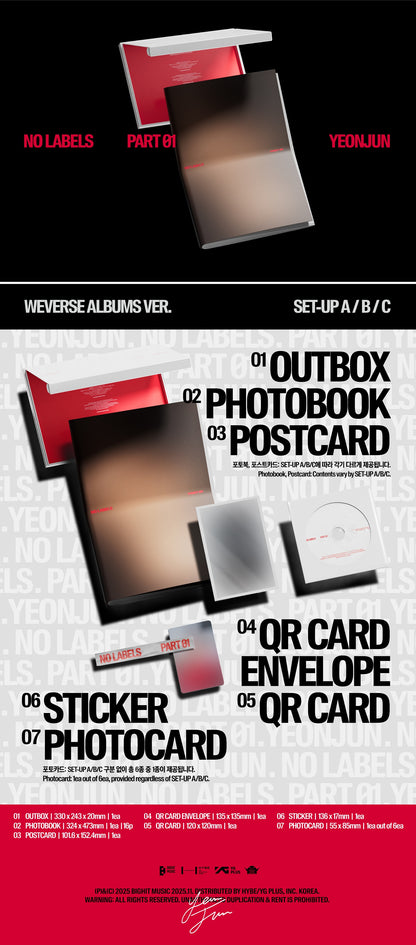 [YEONJUN] NO LABELS: PART 01 (Weverse Albums ver.)