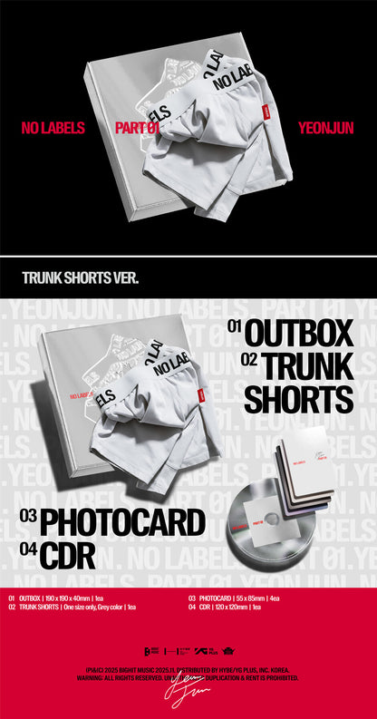[YEONJUN] NO LABELS: PART 01 (Trunk Shorts Ver.)