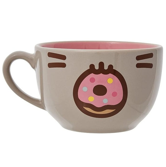 Pusheen the Cat Donut Face Latte Coffee Mug