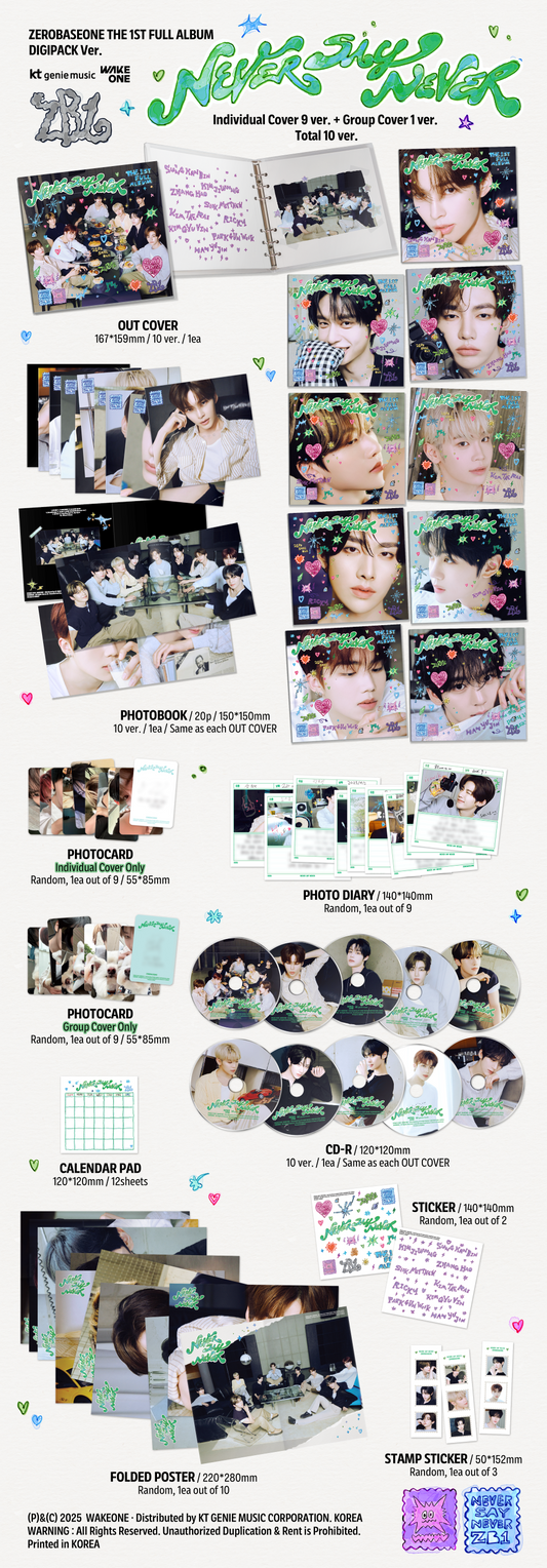 [ZEROBASEONE] NEVER SAY NEVER (DIGIPACK Ver.)