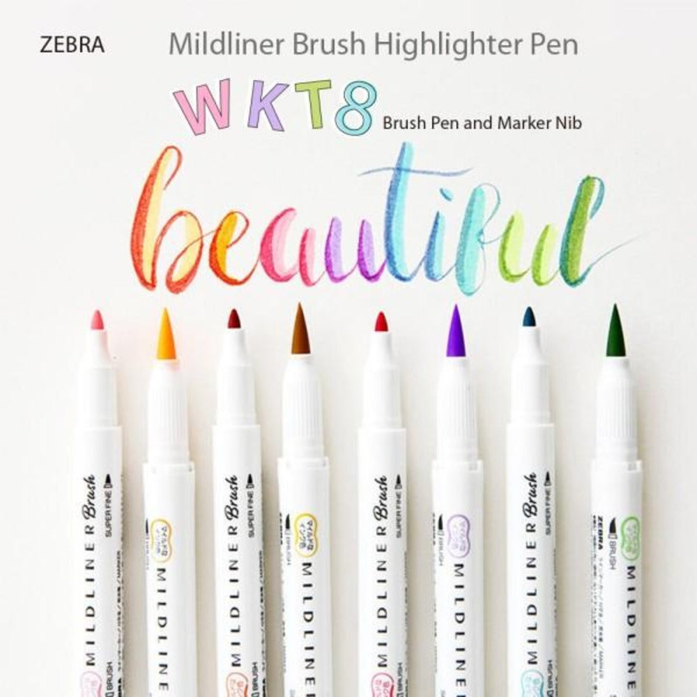 Zebra Mildliner Brush 5-Color Set
