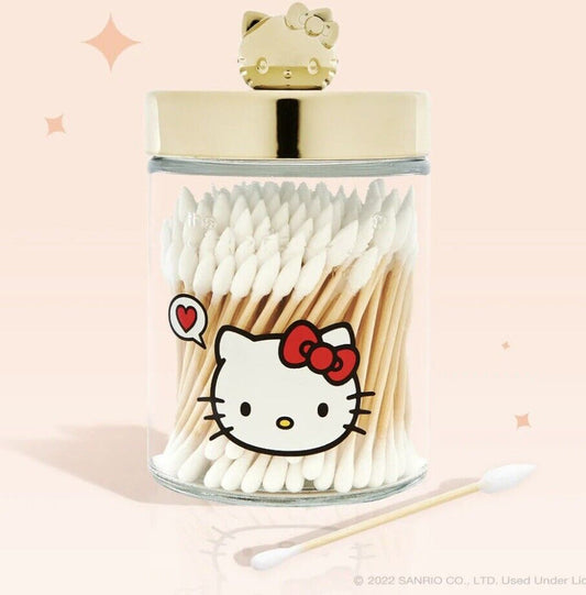 [The Crème Shop] Hello Kitty Chic Reusable Jar + Cotton Swabs